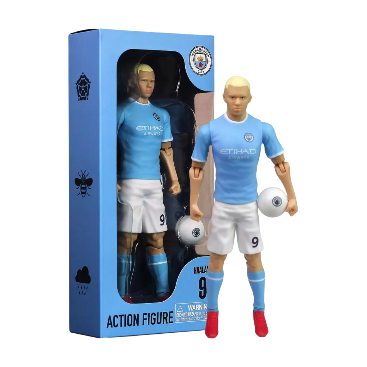 Banbo Haaland Manchester City 8" Soccer Action Figure - Blue/White