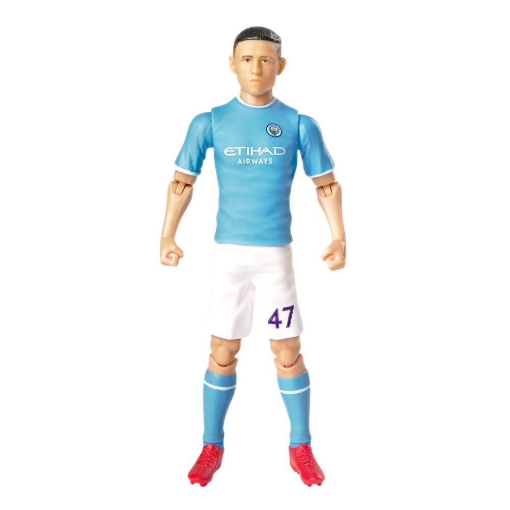 BanboToys Manchester City Foden 8" Collectible Soccer Action Figure - Blue/White