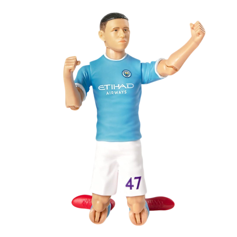 BanboToys Manchester City Foden 8" Collectible Soccer Action Figure - Blue/White