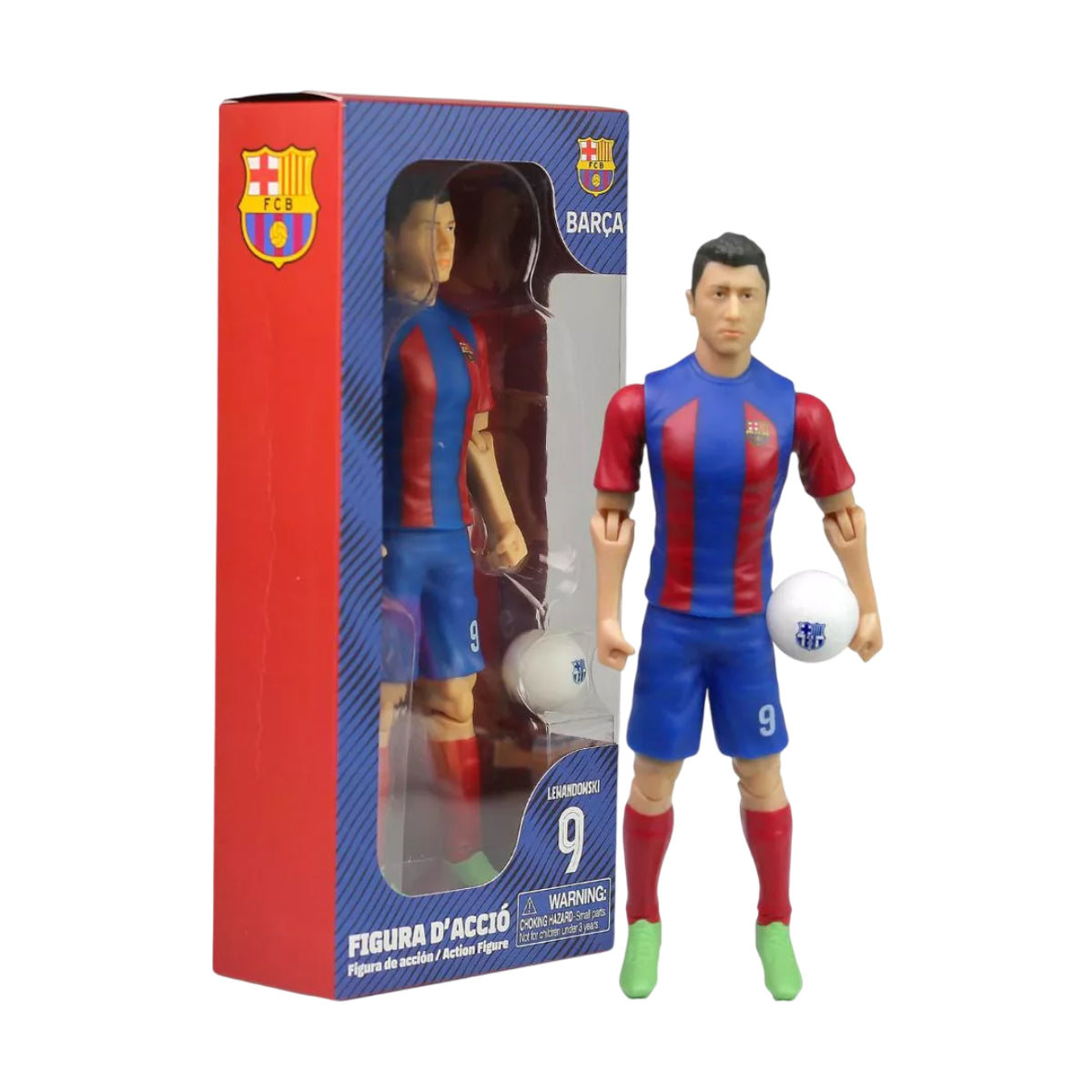 Banbo Barcelona Lewandowski 8" Soccer Action Figure - Blue/Red