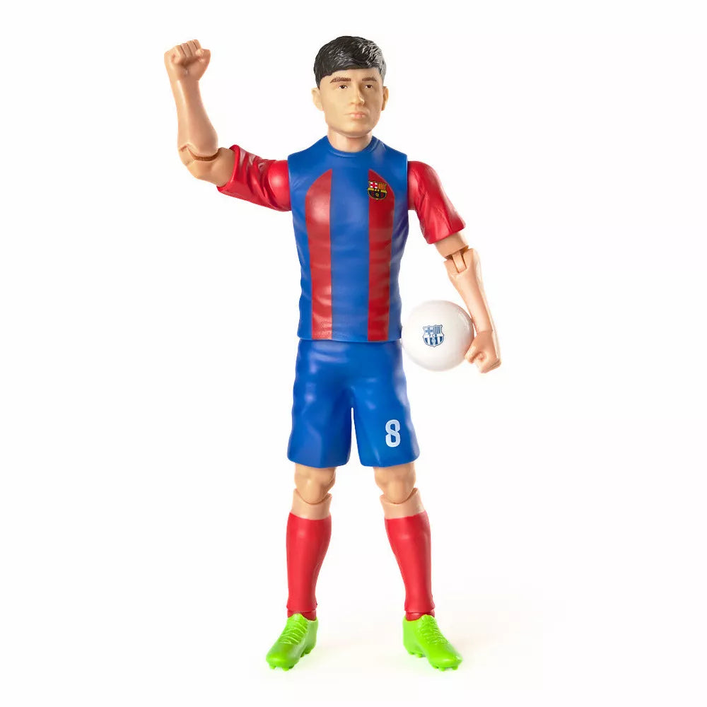 BanboToys FC Barcelona Pedri 8" Collectible Soccer Action Figure - Red/Blue