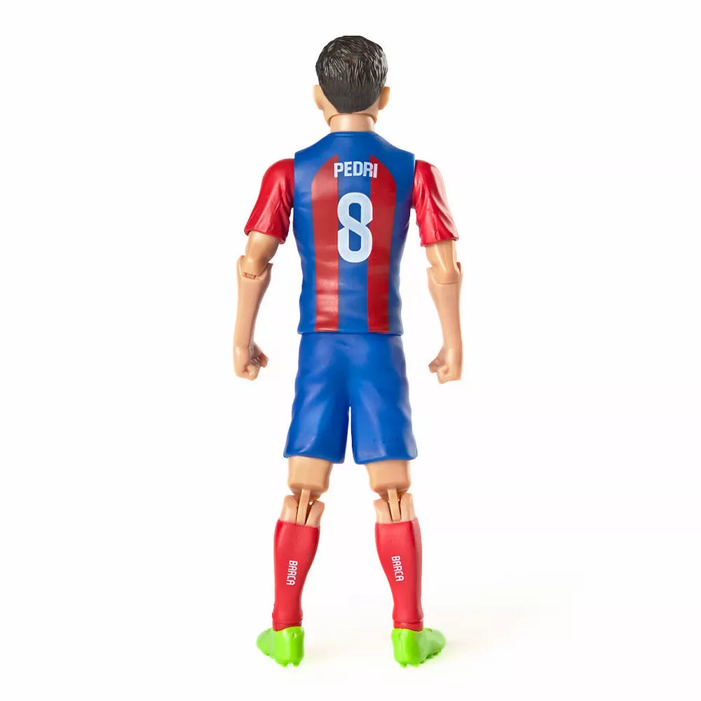 BanboToys FC Barcelona Pedri 8" Collectible Soccer Action Figure - Red/Blue