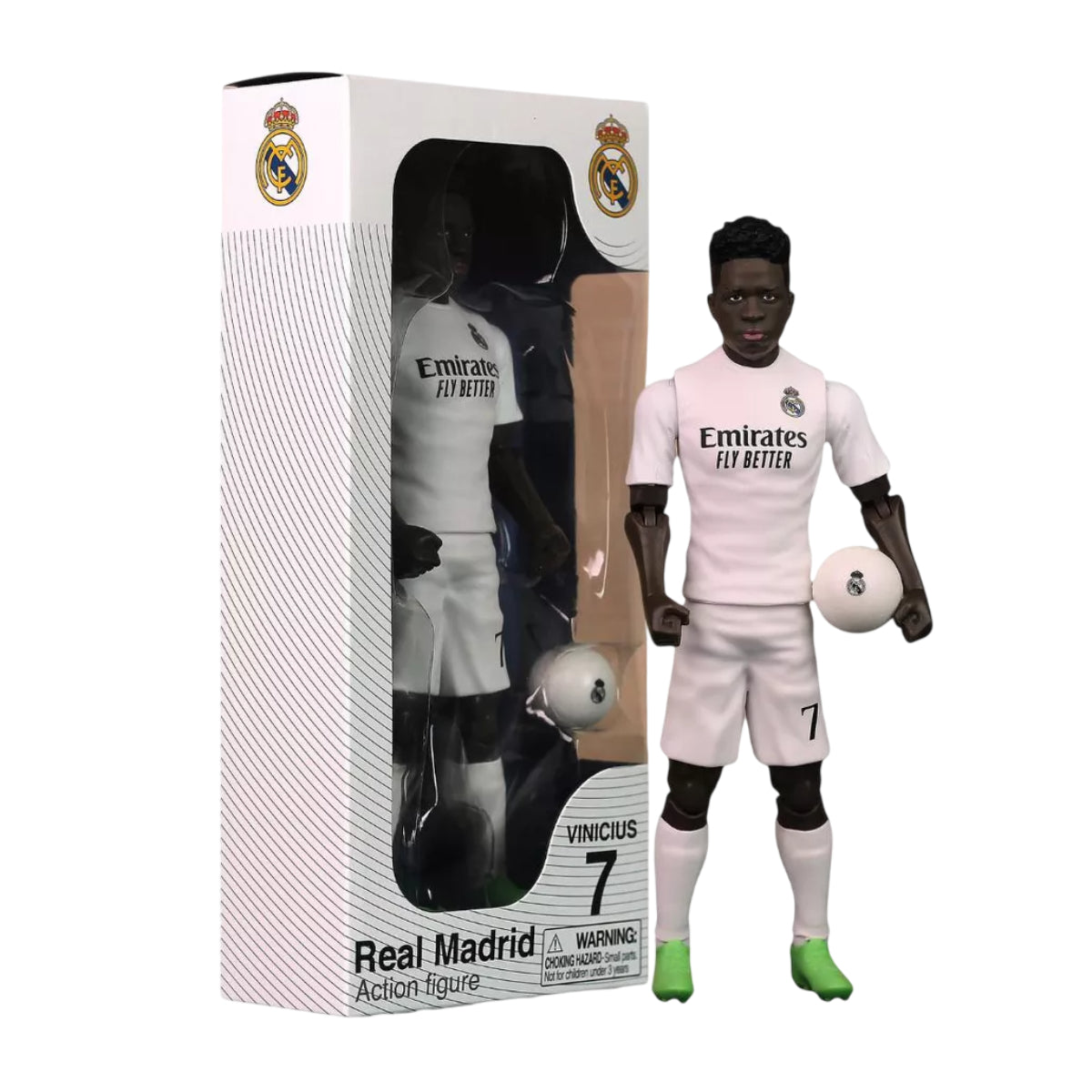Banbo Real Madrid Vinicius 8" Soccer Action Figure - White