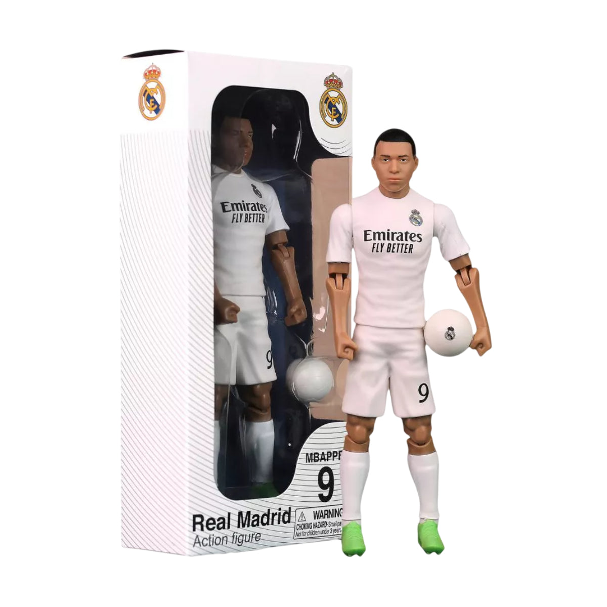 Banbo Real Madrid Mbappe 8" Soccer Action Figure - White