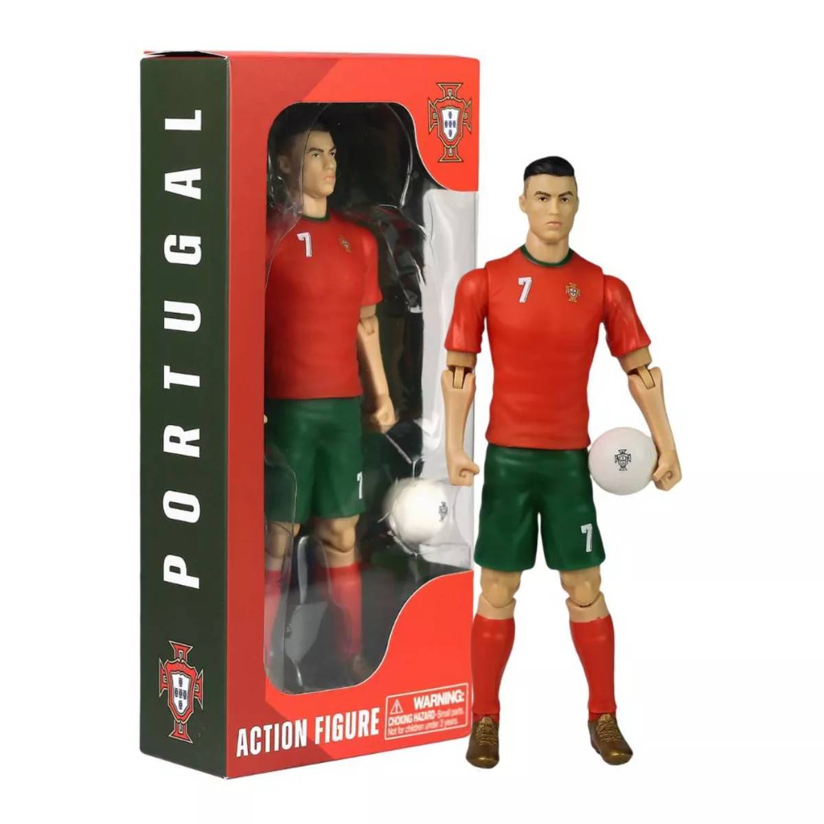 Banbo Portugal Cristiano Ronaldo 8" Soccer Action Figure - Red/Green