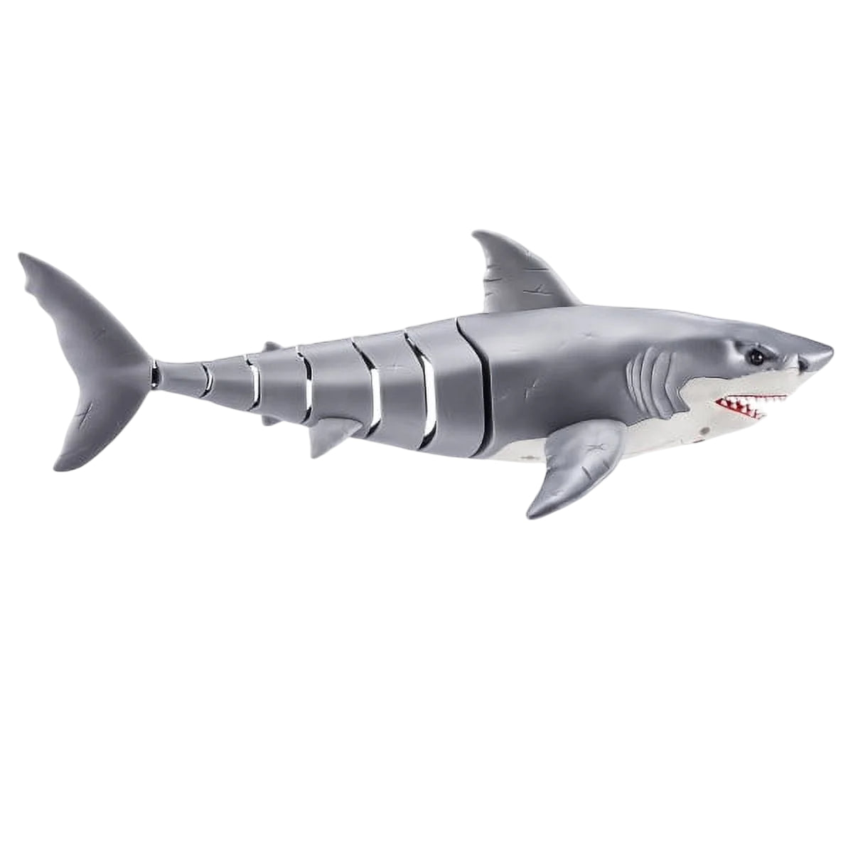 Robo Alive Light Up Shark Attack Toy- Gray/White