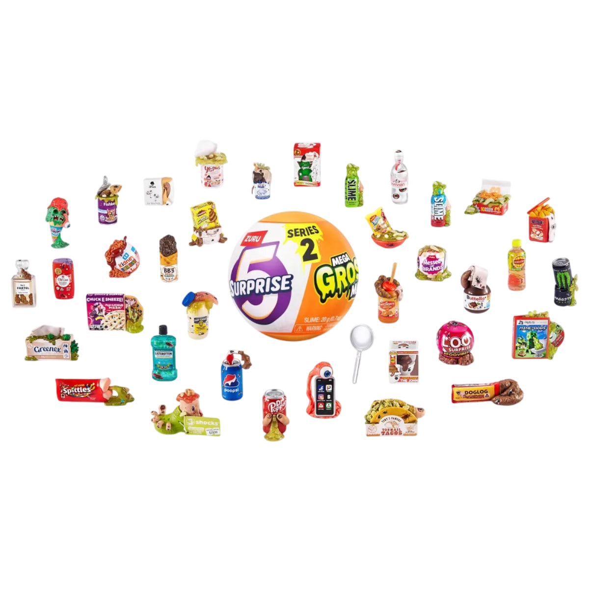 5 Surprise Mega Gross Series 2 Mini Figure Capsule - Assortment