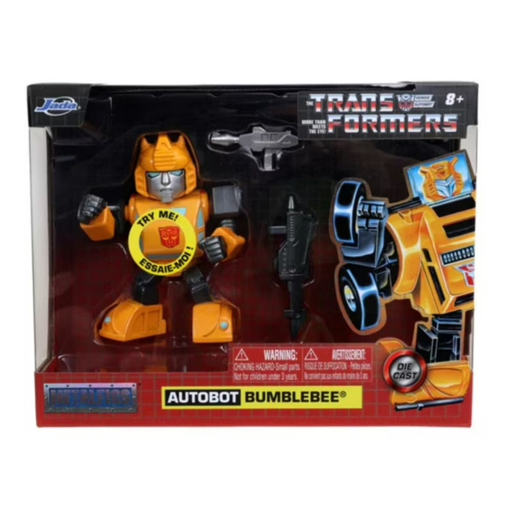 Figura de acción de Bumblebee de Transformers G1 de 4" de Jada Toys, color amarillo