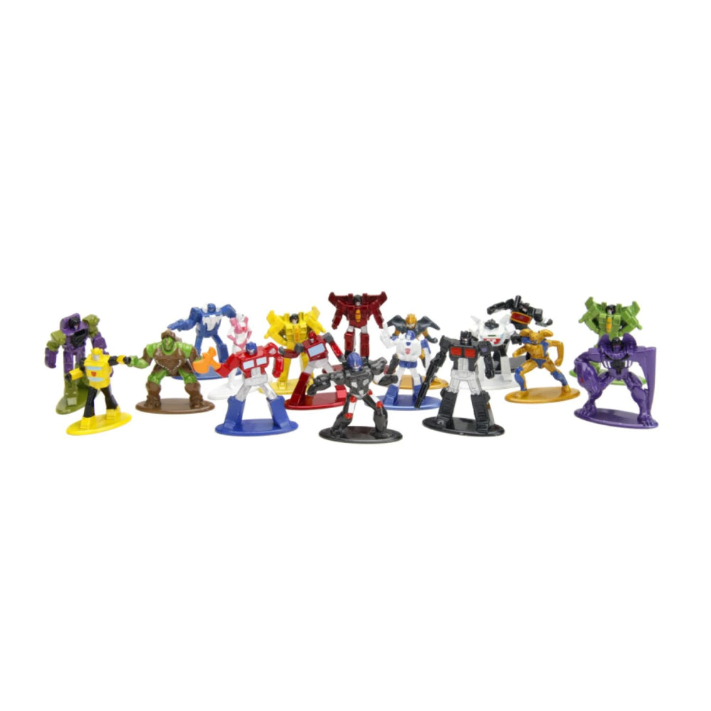 Figuras de metal Nano de Transformers de Jada Toys (juego de 18)