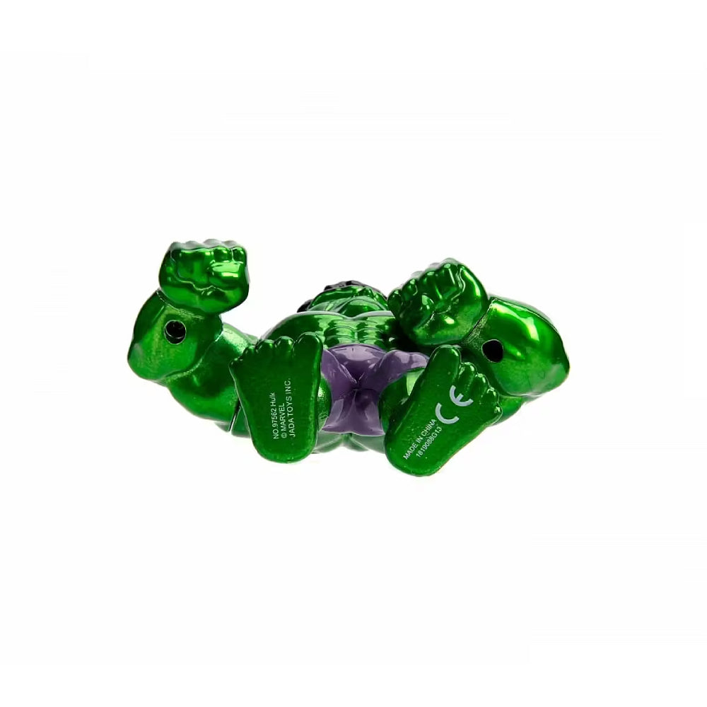 Figura de acción de fundición a presión de Hulk de los Vengadores de Marvel de Jada Toys, color verde
