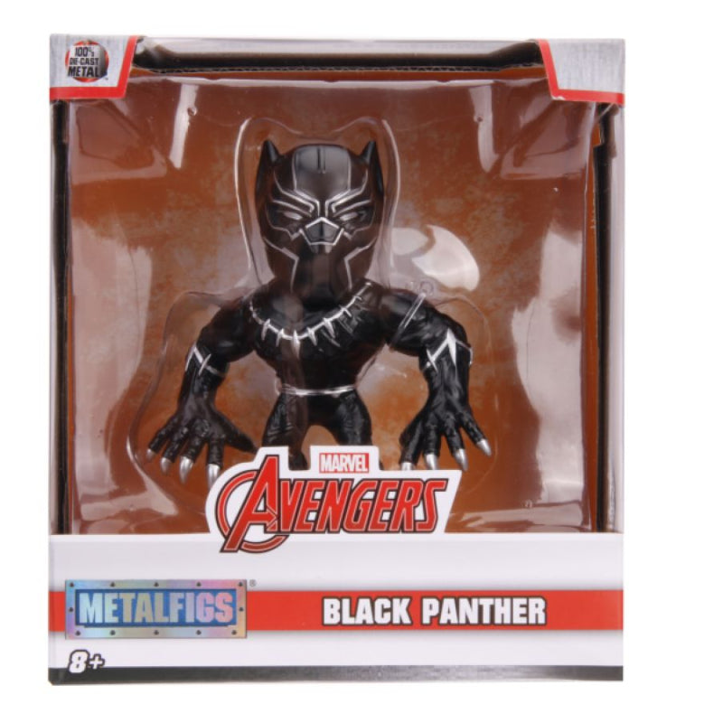 Figura de acción de Pantera Negra de Marvel Avengers de 4" de Jada Toys, de fundición a presión, color negro