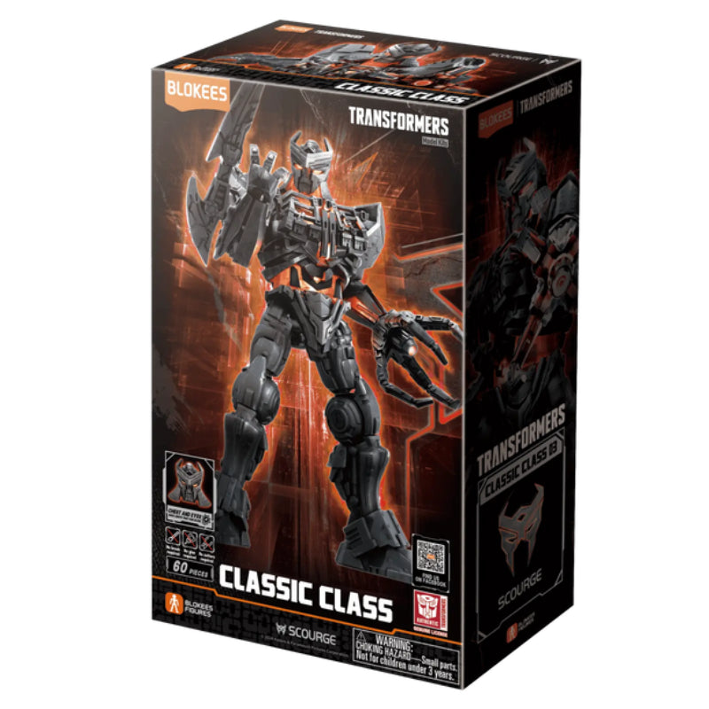 Blokees Transformers Classic Class 03 Rise of the Beasts Scourge Model Kit (60-Pieces) - Gray