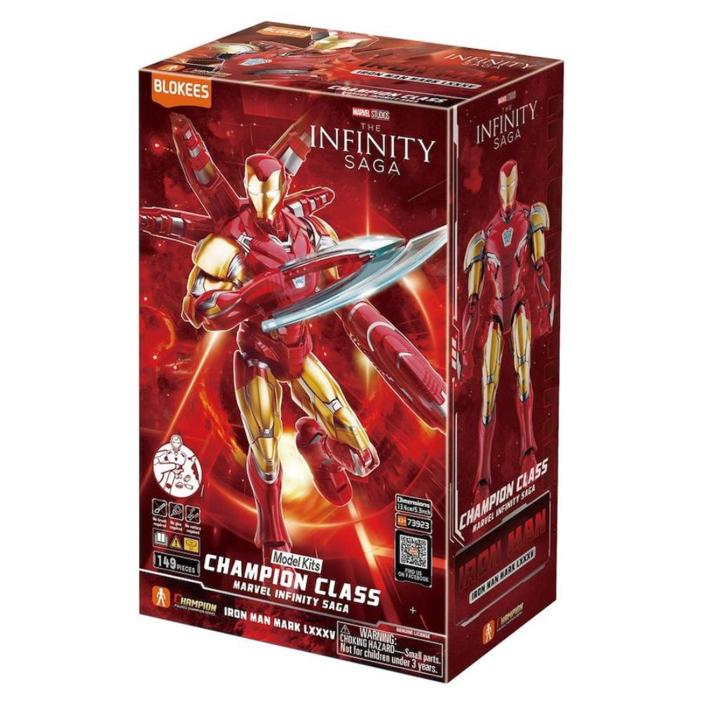 Blokees Marvel The Infinity Saga Champion Class 5.3" Iron Man Model Kit - Red