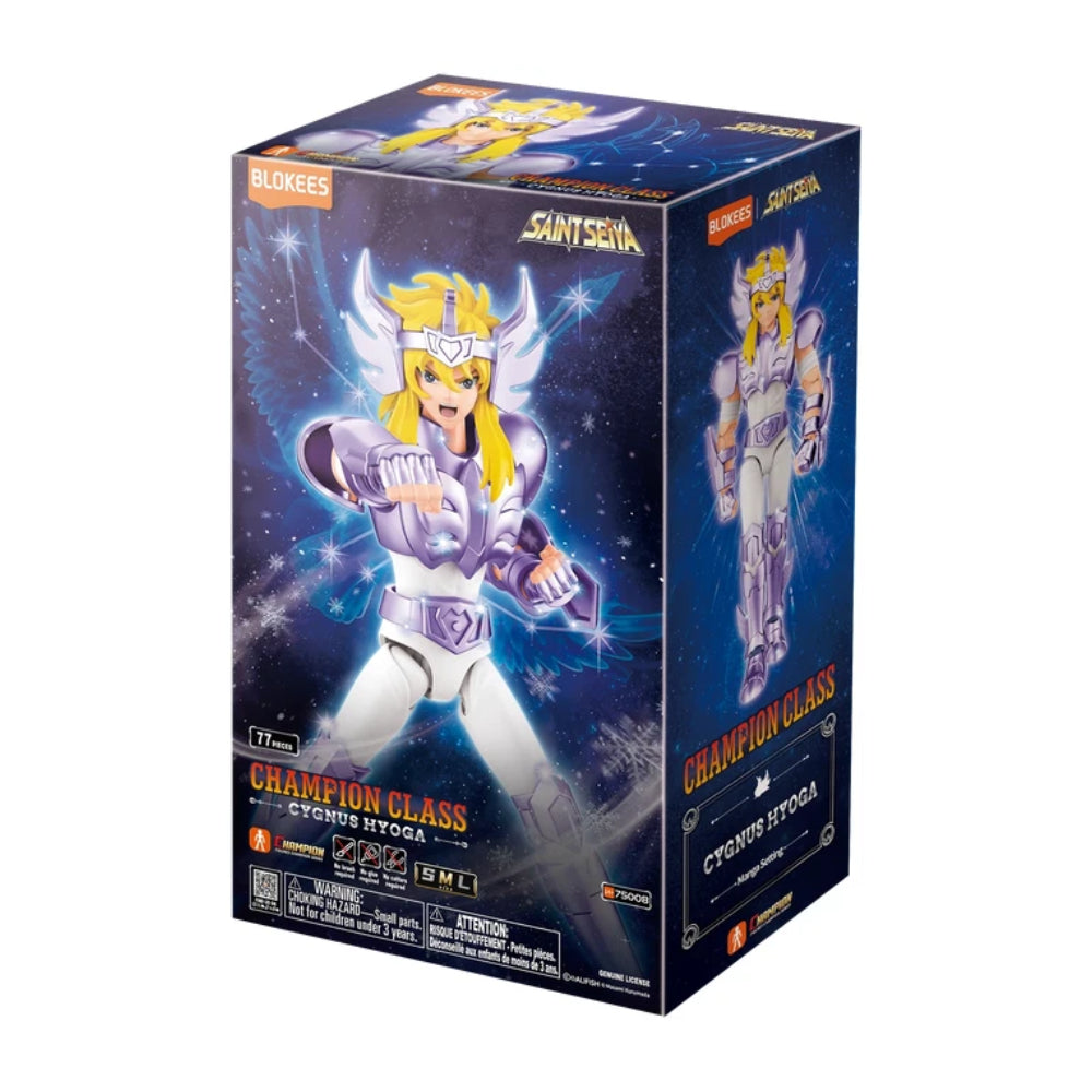 Blokees Saint Seiya Champion Class 07 Cygnus Hyoga Model Kit - White/Blue