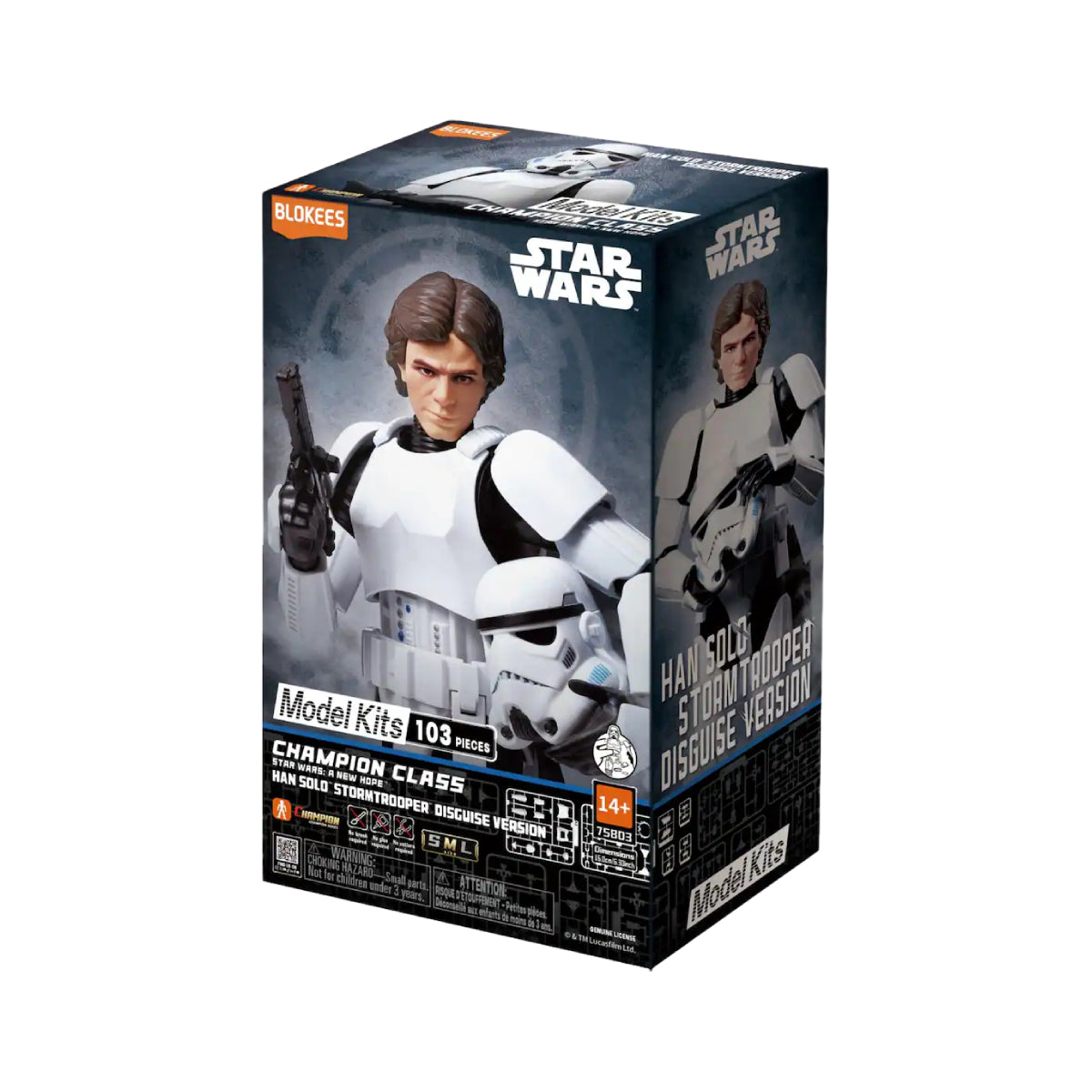 Blokees Star Wars EPIV: A New Hope Champion Class 03 Han Solo Stormtrooper Disguise Version Model Kit (103-Pieces)