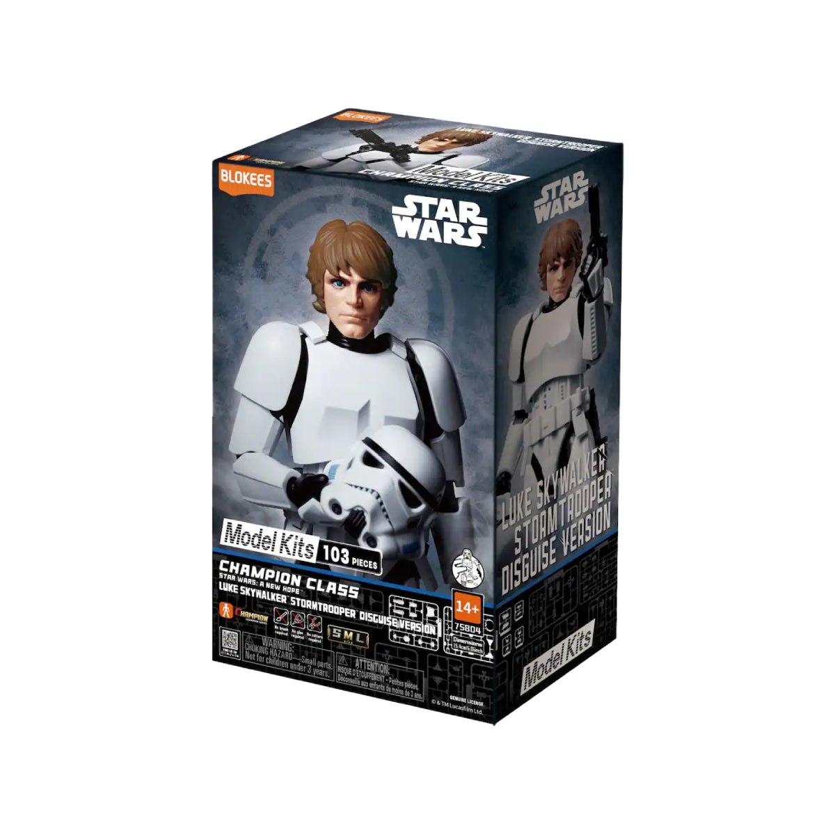 Blokees Star Wars EPIV: A New Hope Champion Class 03 Luke Skywalker Stormtrooper Disguise Version Model Kit (103-Pieces)