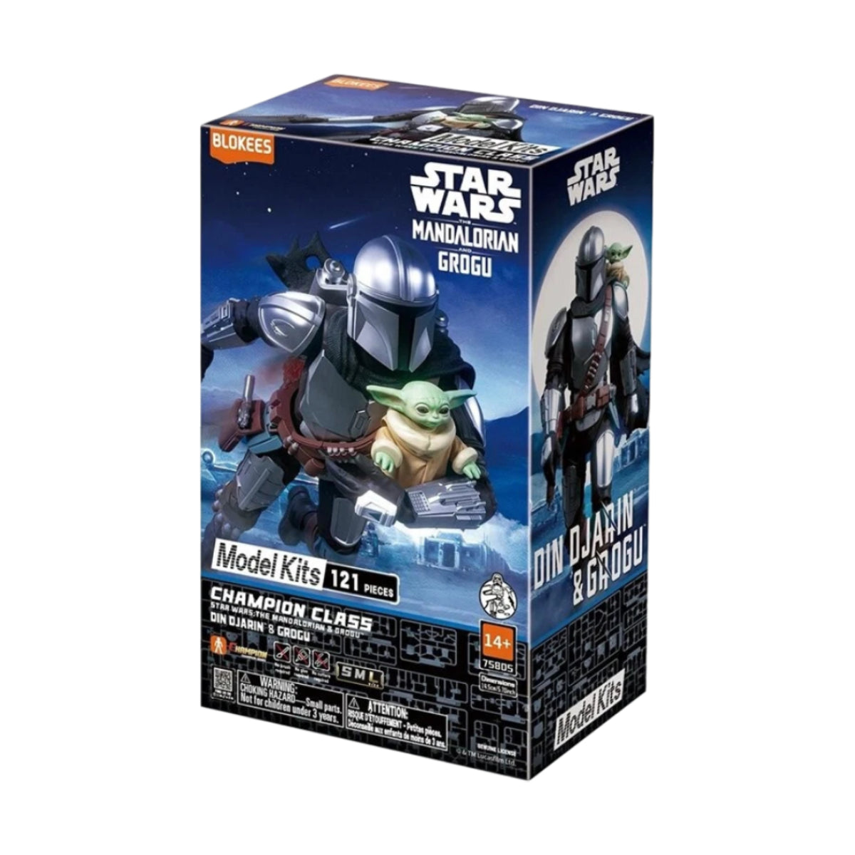 Blokees Star Wars The Mandalorian Champion Class 05 Din Djarin & Grogu Model Kit (121-Pieces)
