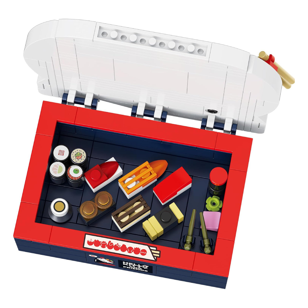 Hello Kitty Bento Box Brick Building Toy Set with Mini Sushi (191-Piece)