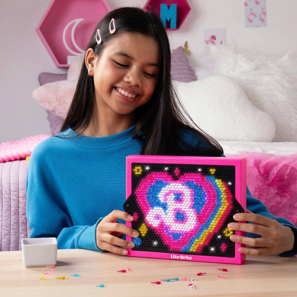 Lite-Brite Barbie Super Bright HD Grid Light Up Toy - Pink