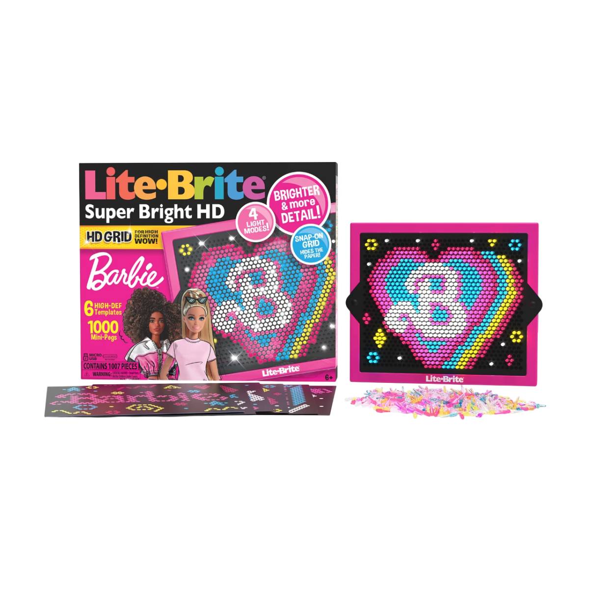 Lite-Brite Barbie Super Bright HD Grid Light Up Toy - Pink