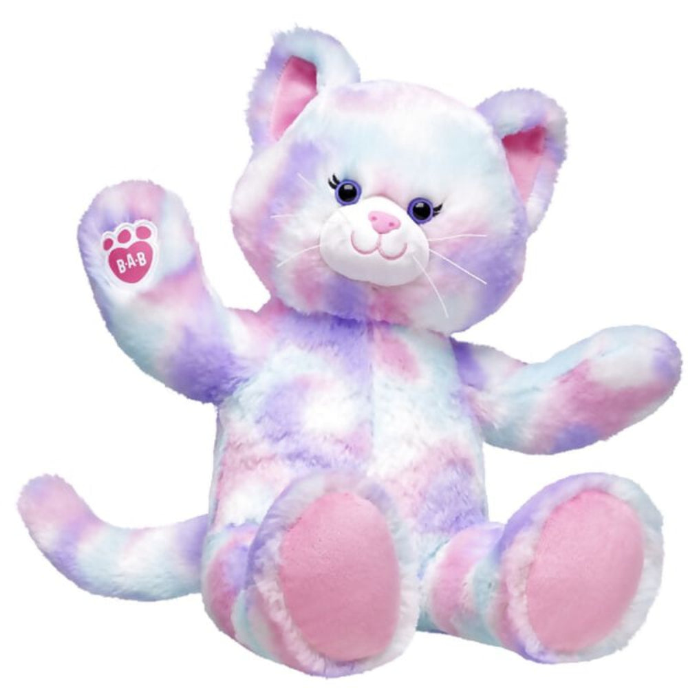 Build-A-Bear 16" Pastel Swirl Kitty Stuffed Animal Plush Toy