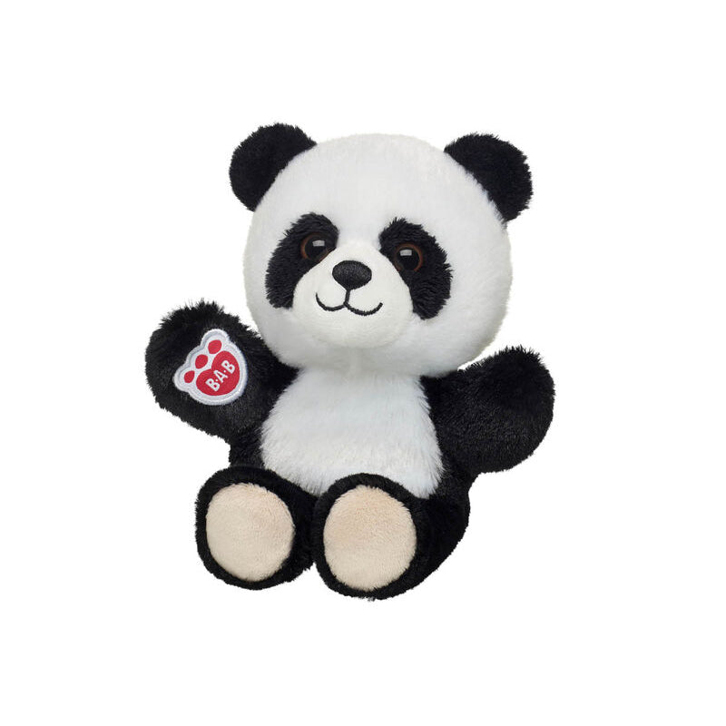Build-A-Bear Mini Beans Fluffy Hugs Panda Stuffed Animal Plush Toy - Black/White