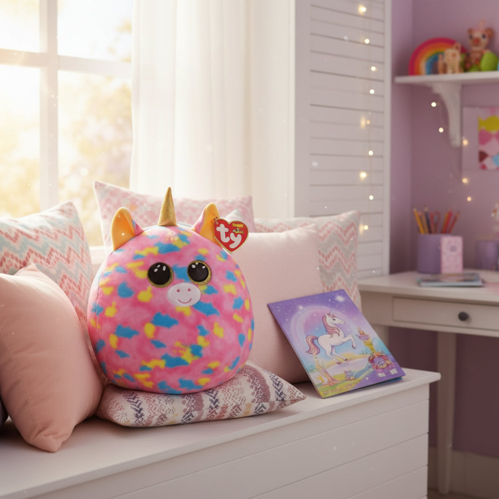 Ty Squish-A-Boos 8" Fantasia Unicorn Plush Toy - Pink