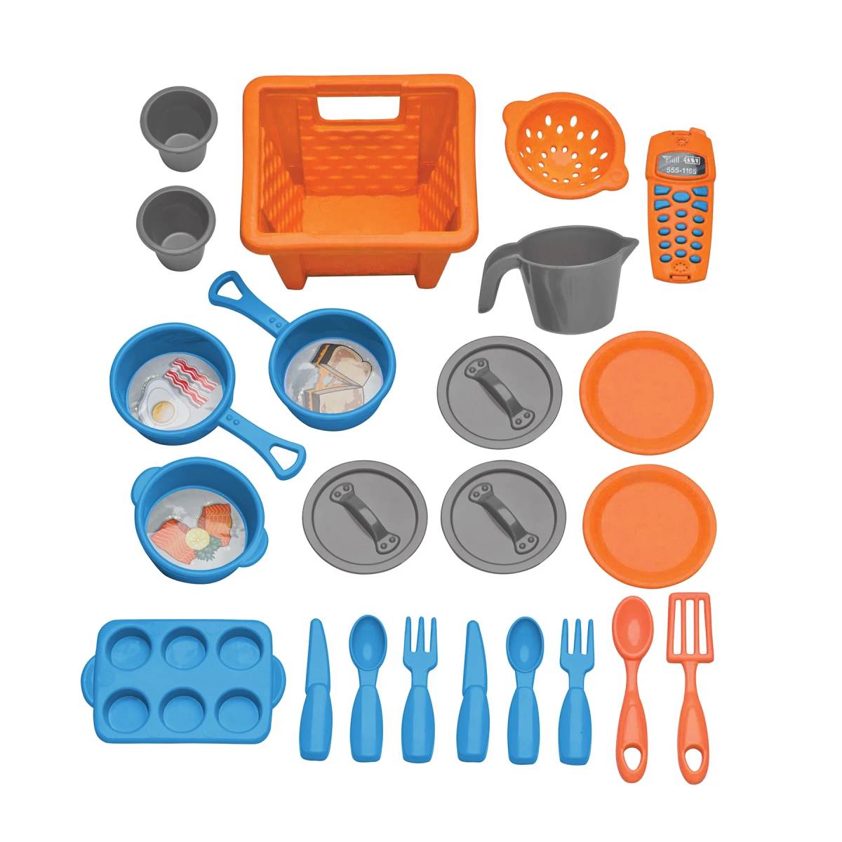 American Plastic Toys My Very Own Gourmet Kitchen Set- Blue/Gray