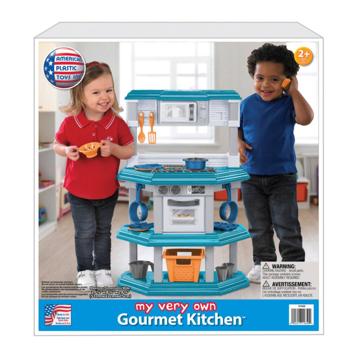 American Plastic Toys My Very Own Gourmet Kitchen Set- Blue/Gray