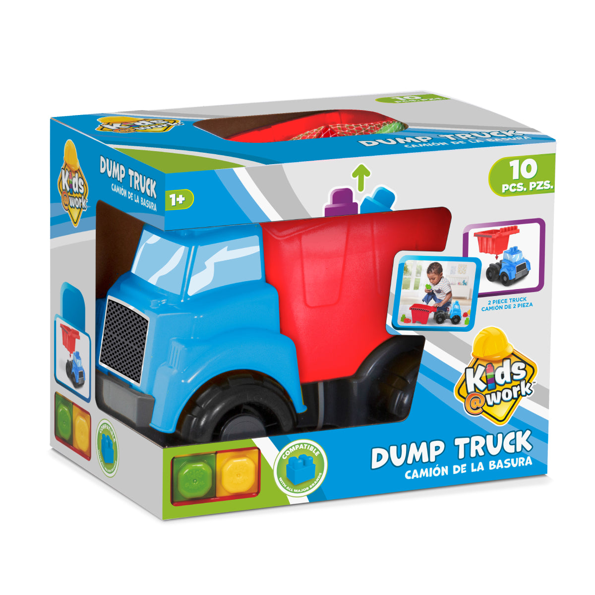 Kids@Work Building Blocks Dump Truck Set (10 Pieces)