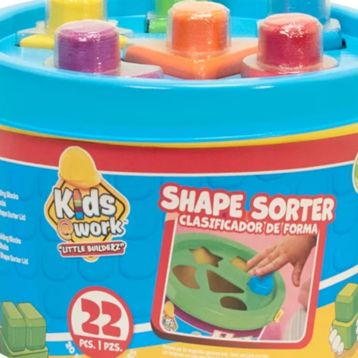 Kids @ Work Block Sorter Bucket (22-Pieces)