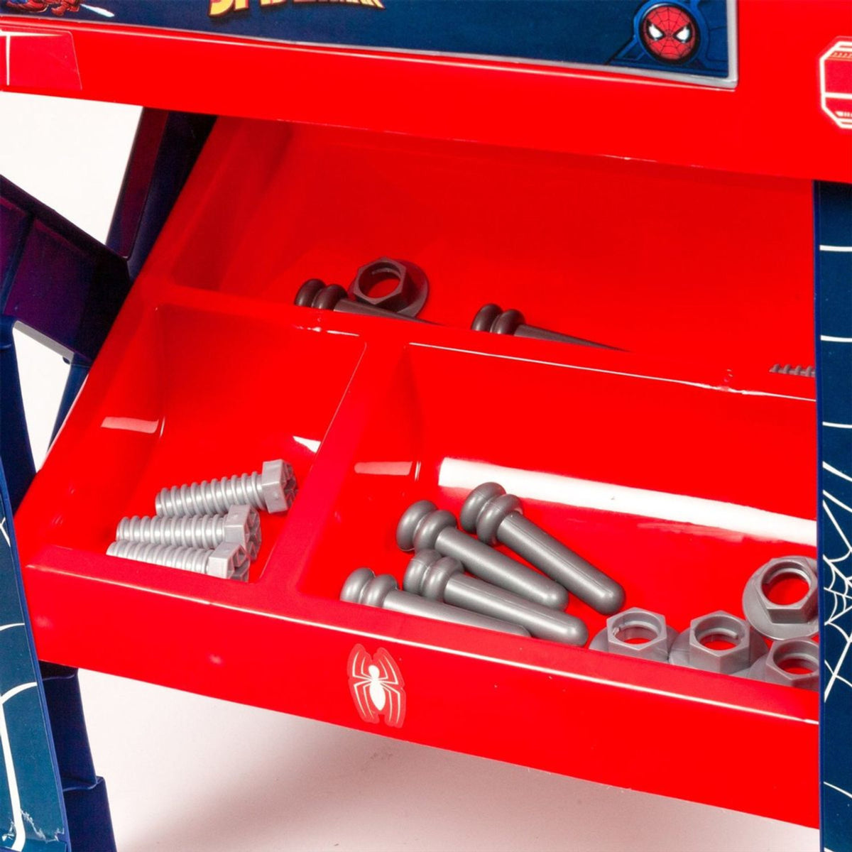 Disney Spider-Man Tool Bench Playset with Take Apart Car (84-Piece) - Red/Blue