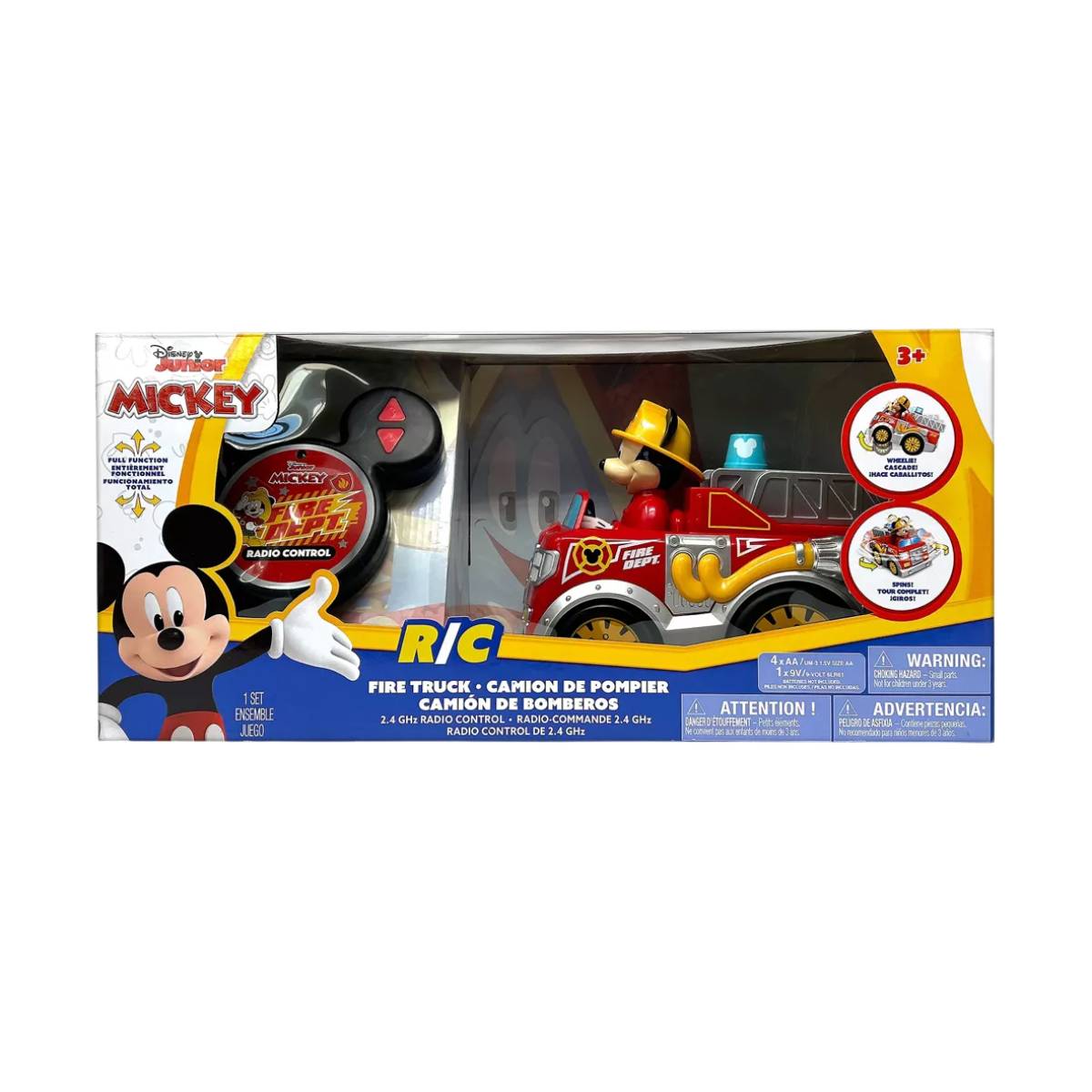 Disney Junior 9" Mickey's Remote Control Firetruck Toy- Red