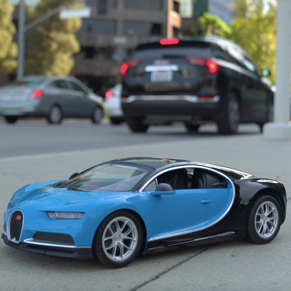 World Tech Toys 1:10 Bugatti Chiron Electric Full Functio 2.4Ghz RC Car - Blue / Black