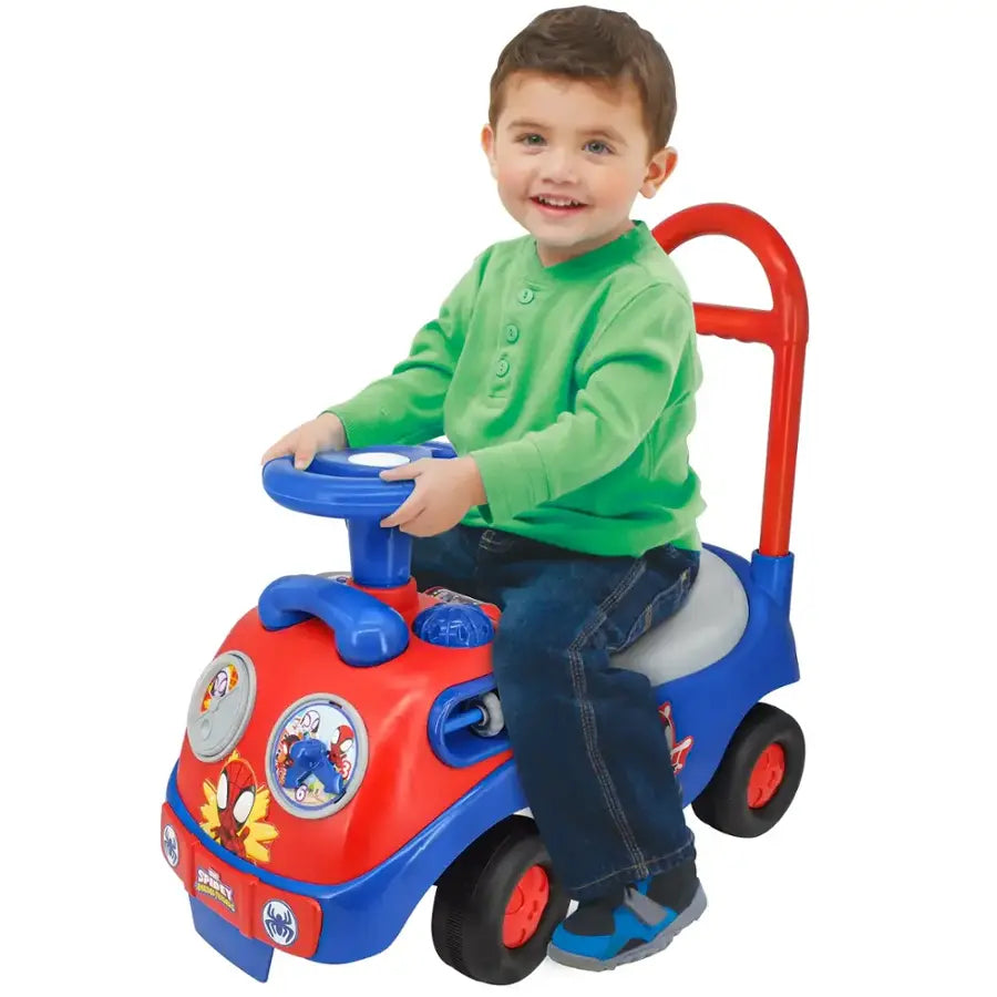 Disney Amazing Spidey My First Activity Ride-on Toy with Lights and Sounds - Red/Blue