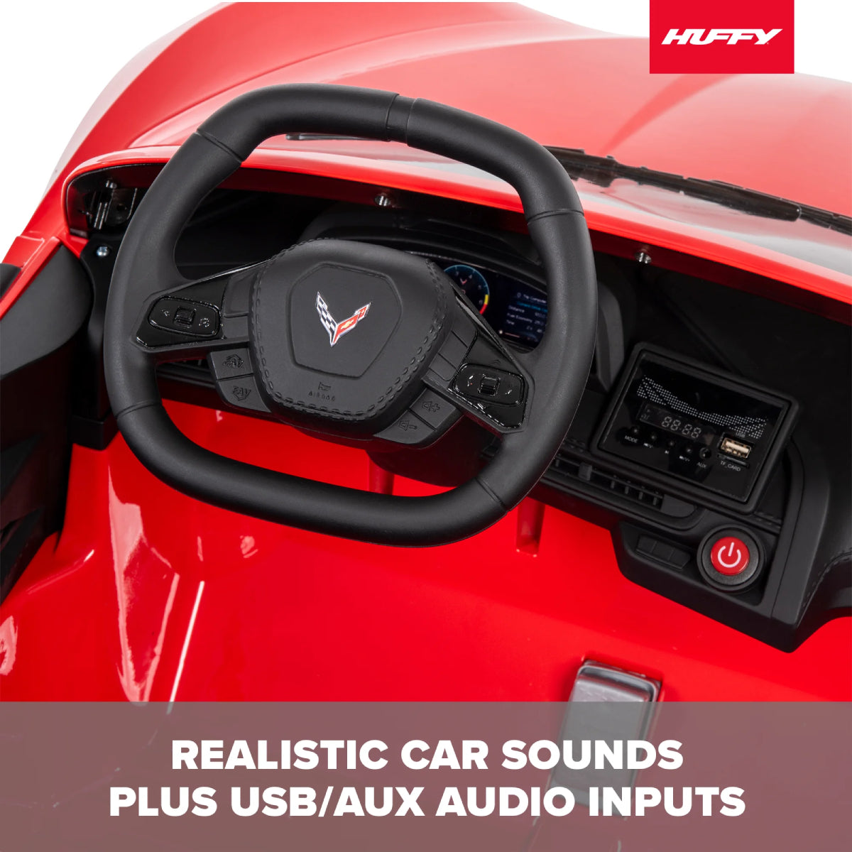 Huffy 12V Corvette Battery Powered Ride-On Car - Red