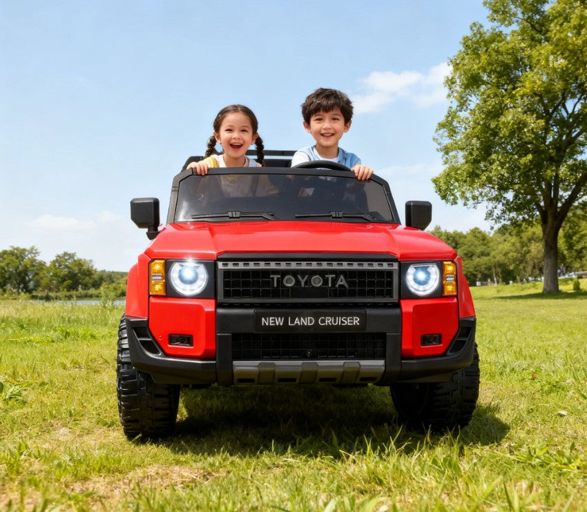 BBJ Toys 24V Toyota Land Cruiser Ride On Toy Car - White/Black