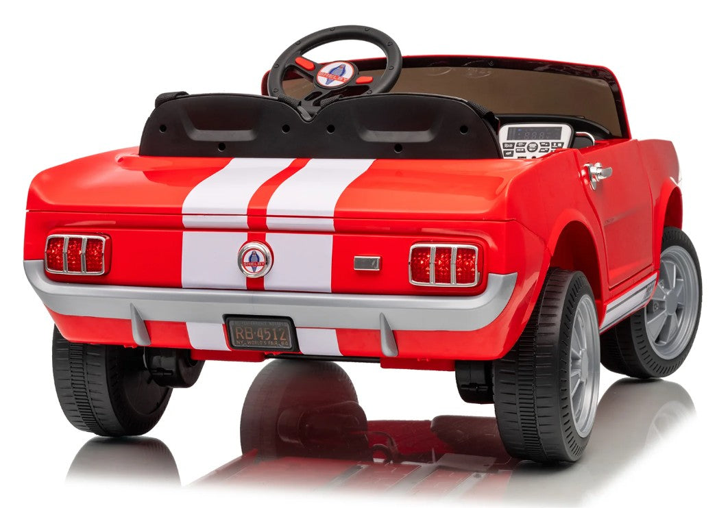 BBJ Toys 12V Ride On Shelby GT350 Remote Control Toy Car - Red