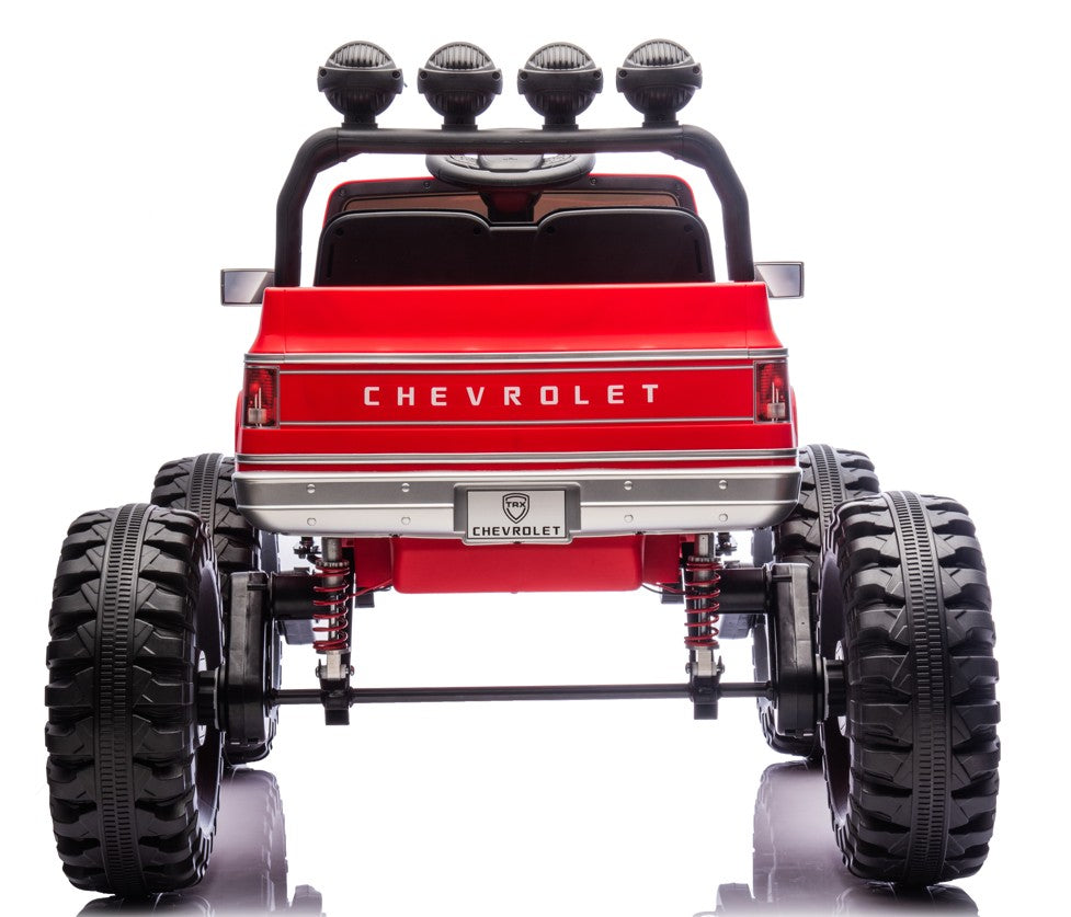 BBJ Toys 24V Chevrolet Cheyenne Ride On Toy Car - Red