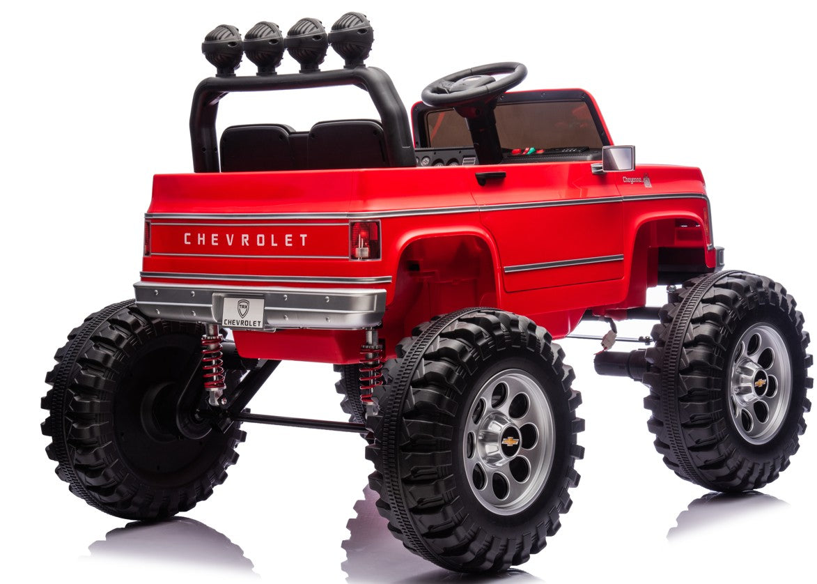 BBJ Toys 24V Chevrolet Cheyenne Ride On Toy Car - Red