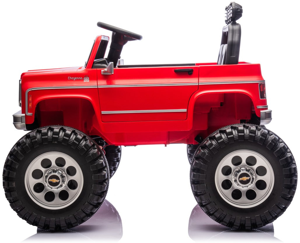 BBJ Toys 24V Chevrolet Cheyenne Ride On Toy Car - Red