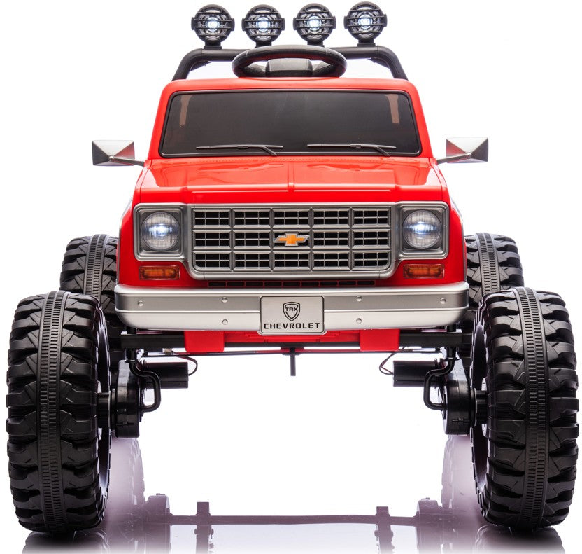 BBJ Toys 24V Chevrolet Cheyenne Ride On Toy Car - Red