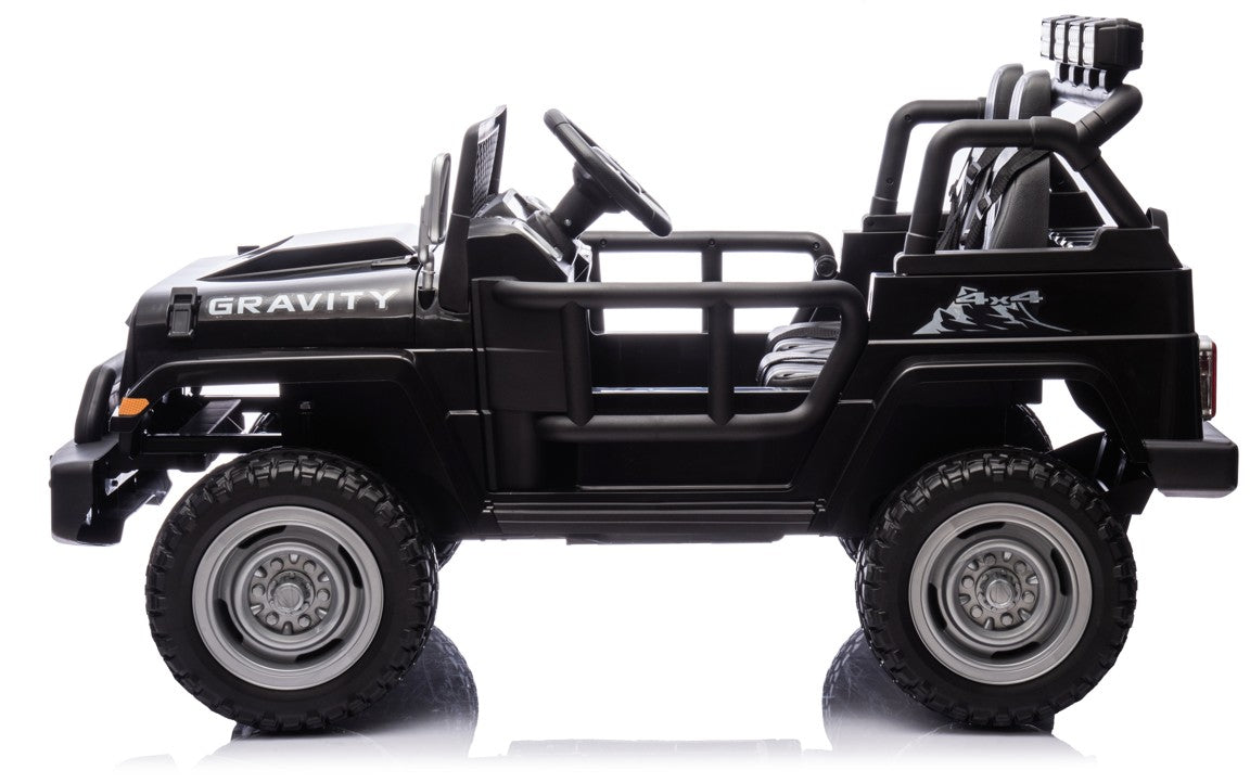 BBJ Toys 24V Ride On Offroad Remote Control Jeep - White/Black