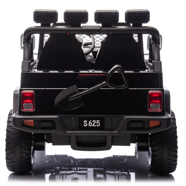 BBJ Toys 24V Ride On Offroad Remote Control Jeep - White/Black