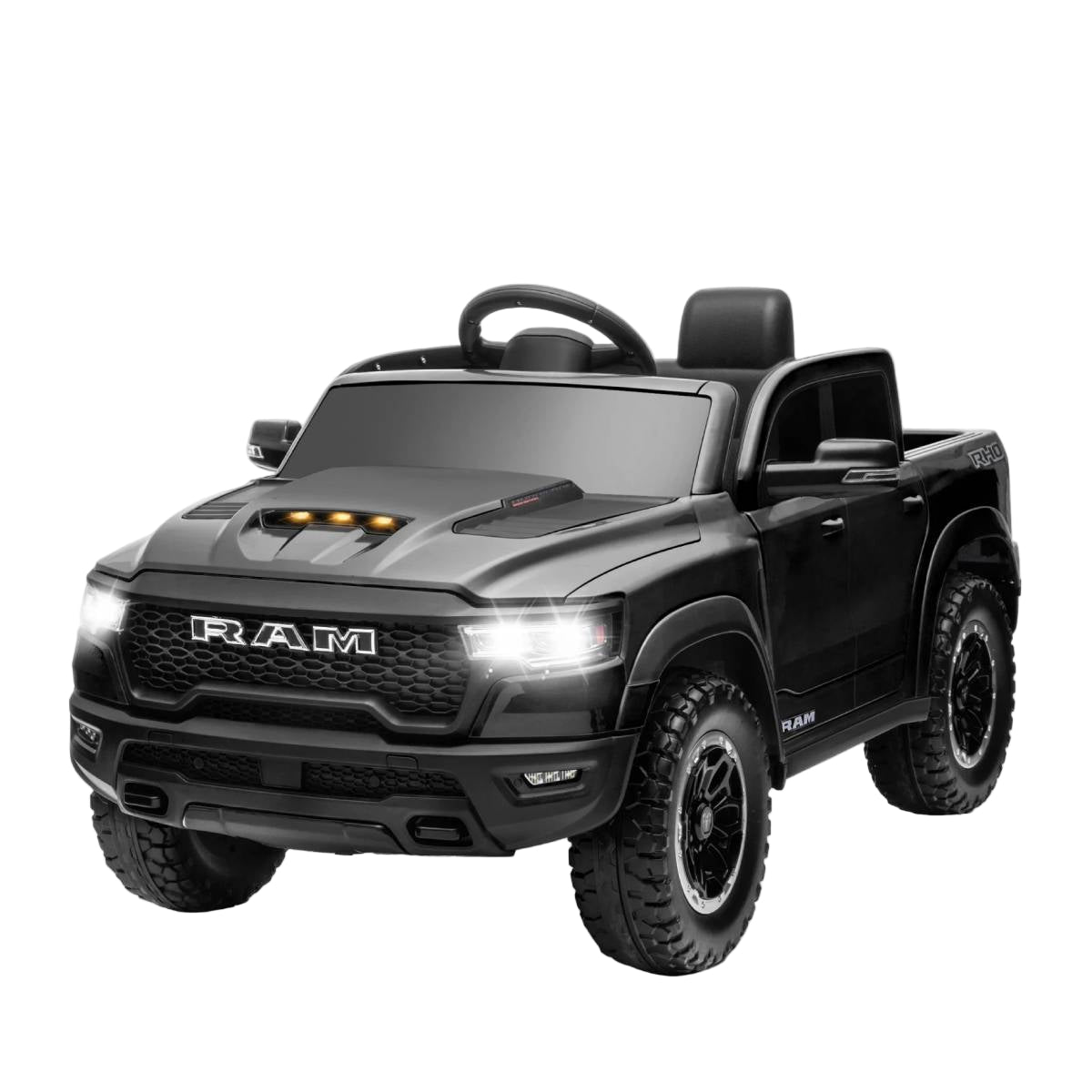 BBJ Toys 12V RAM 1500 RHO Ride On Toy Car - Black