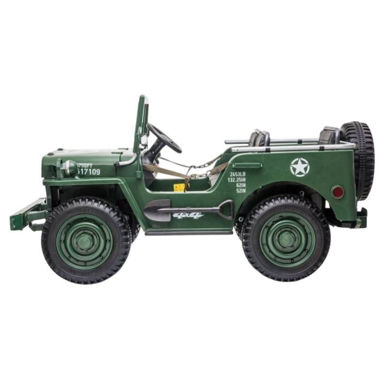 BBJ Toys Ride On Remote Control Military Jeep