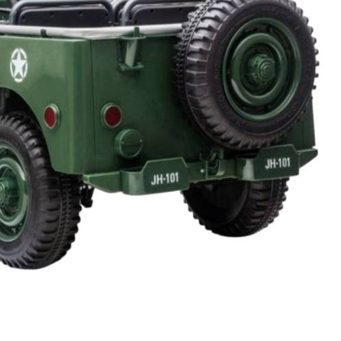 BBJ Toys Ride On Remote Control Military Jeep