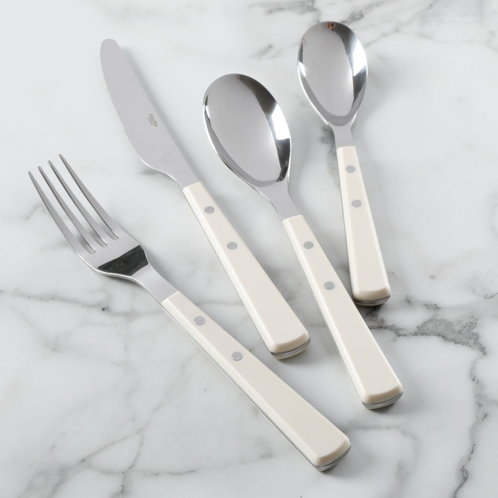 Martha Stewart Garden Cottage Stainless Steel Flatware Set (16-Pieces) - White