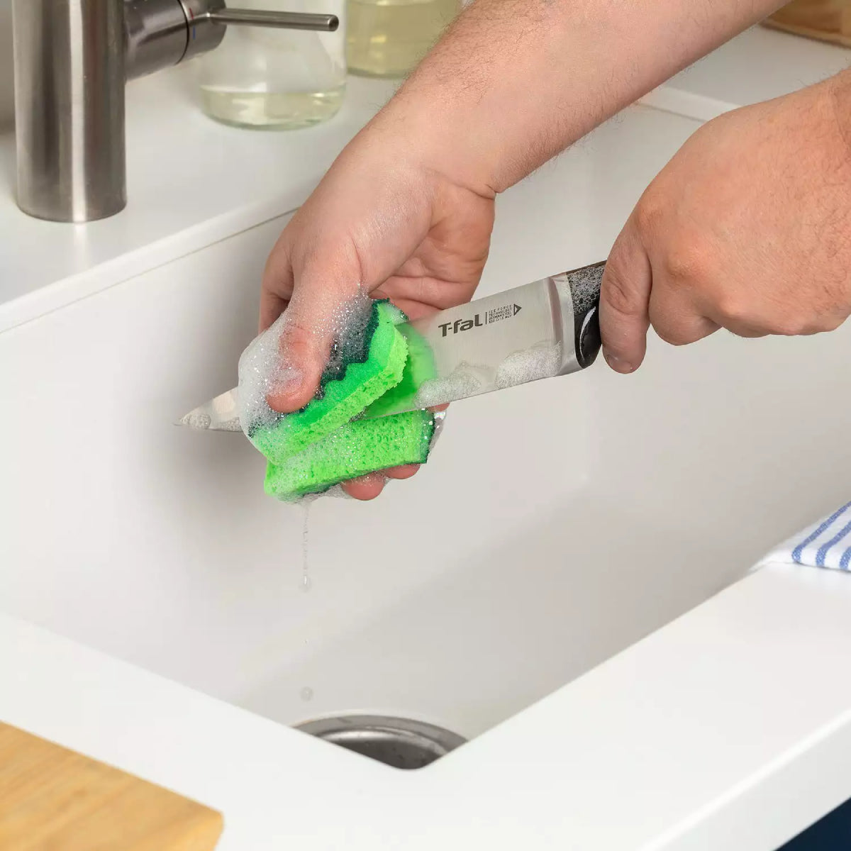 T-fal K282SB64 Ice Force Knife Block Set (11-Piece) - Silver/Black