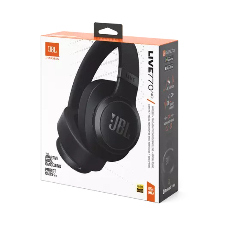 JBL Live 770NC Wireless Over-the-Ear Headphones with Adaptive Noise Cancelling - Black